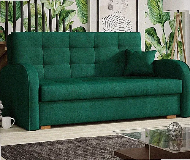 Sofa Vivian Gold III Couch Bettkasten Moderne Stil Schlaffunktion Ausklappbar