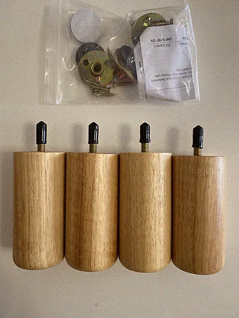 Sofabeine 100 mm – 4er-Set Möbelbeine für Sofa, Hocker, Sessel Beige