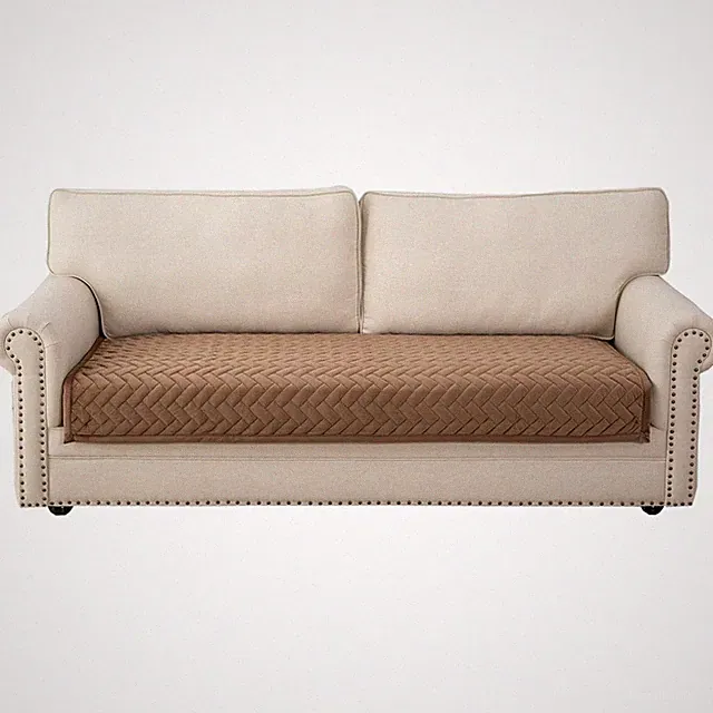 Sofabezug 3 Sitzer, Anti-Rutsch, Braun, 90x120cm, Sofaschutz, langlebig, leicht