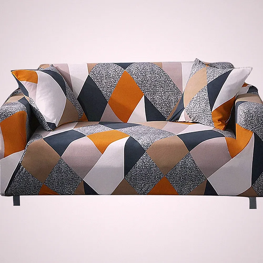 Sofabezug Elastisch Couchbezug Stretch 1 Sitzer Bunt Quadrat Arnty