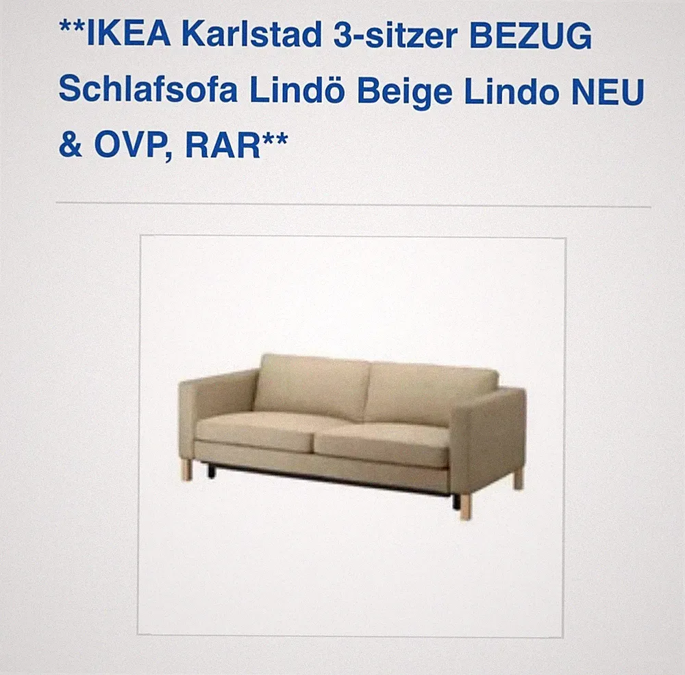 Sofabezug IKEA Karlstad beige