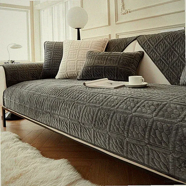 Sofabezug L Form Couch Überzug 70x150cm Rutschfest Milchsamt Sofaschoner