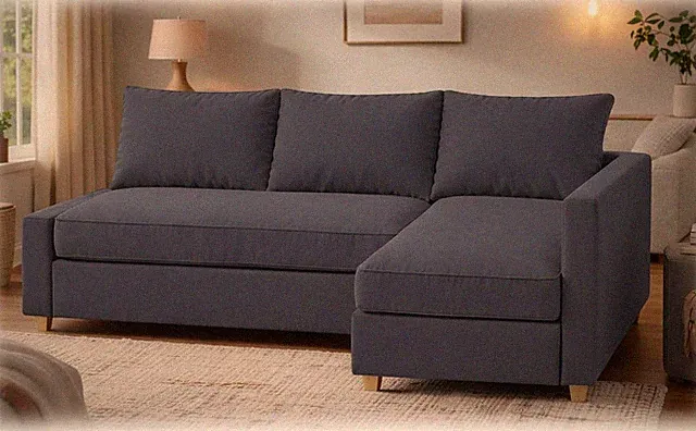 Sofabezug passend für IKEA FRIHETEN Ecksofa Dunkelgrau Links Polyester