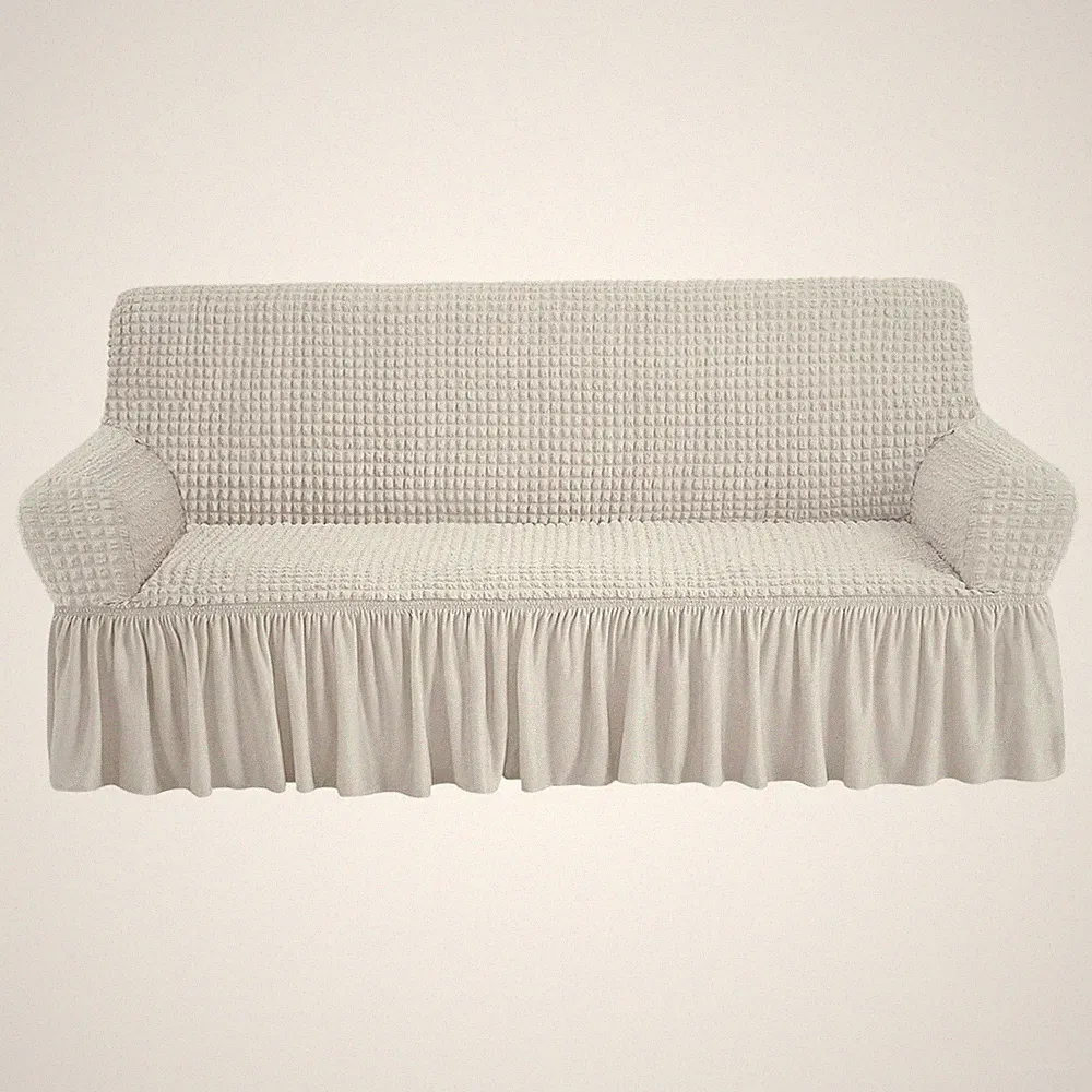 SofaSchonbezug, elfenbeinfarben, 1 Stück, einfach anzubringen, universal, hoc...