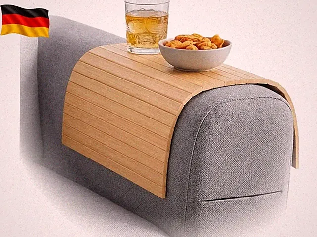 Sofatablett Bambus – Sofa Tablett Armlehne Couch Ablage – Couch Tablett Get
