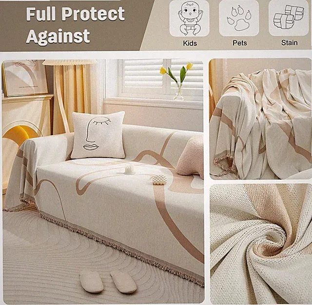 Sofaüberzug Sofa Handtuch Dekoration All-Season Universal Gewebte Quaste