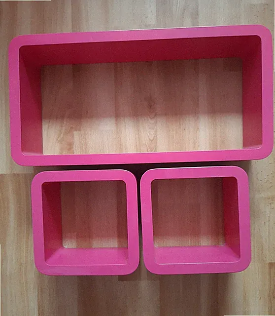 SOFTCUBE Wandregale (3er Set) Farbe PINK Hochglanz (Neuwertig)