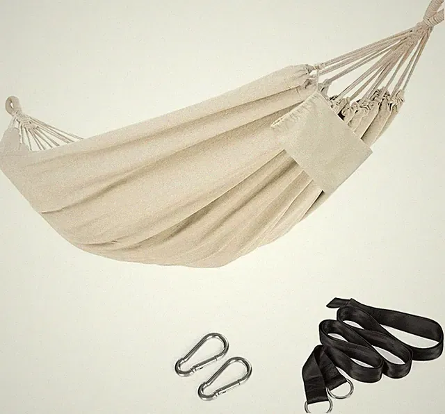 SONGMICS 210 x 150 cm Baumwolle Hängematte GDC15M Garten Camping