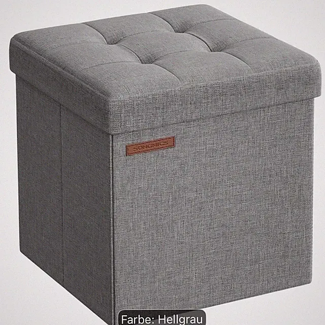 SONGMICS Hocker mit Stauraum 30x30 cm Sitzhocker mit 130kg Belastbarkeit