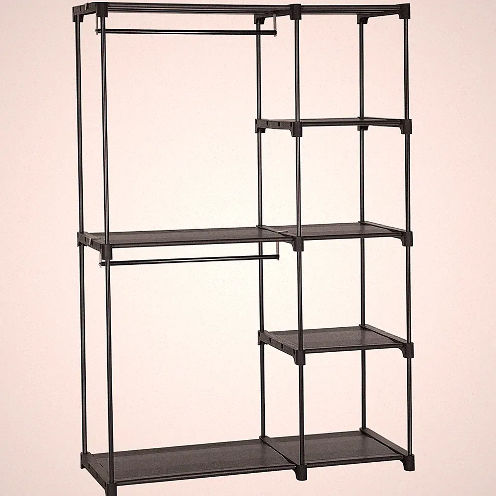 SONGMICS-Kleiderschrank 112 x 165 x 43 cm, schwarz