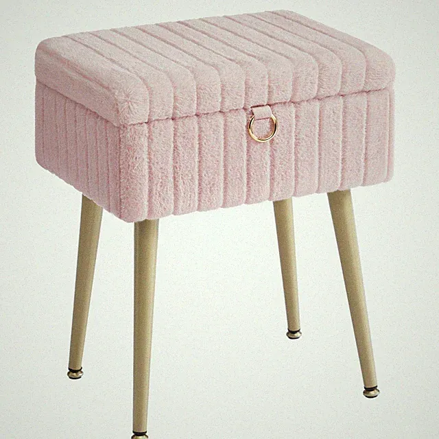 SONGMICS Schminktisch-Stuhl, Hocker mit Stauraum, Schminkhocker