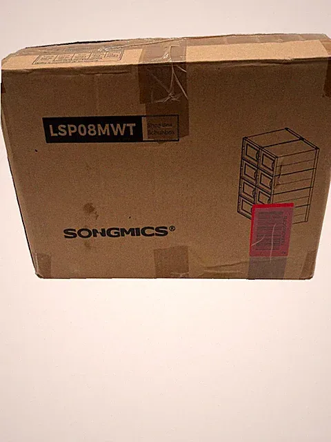 SONGMICS Schuhboxen 8er Set LSP08MWT Schuh Organizer Transparent Weiß Neu