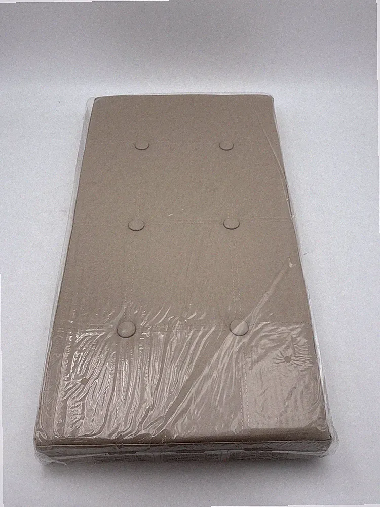 SONGMICS Sitztruhe, Sitzbank, Helltaupe, 38×38×38cm