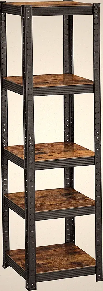 SONGMICS Standregal, Bücherregal, Lagerregal, 5 Ablagen, Verstellbar, 37 X 37 X