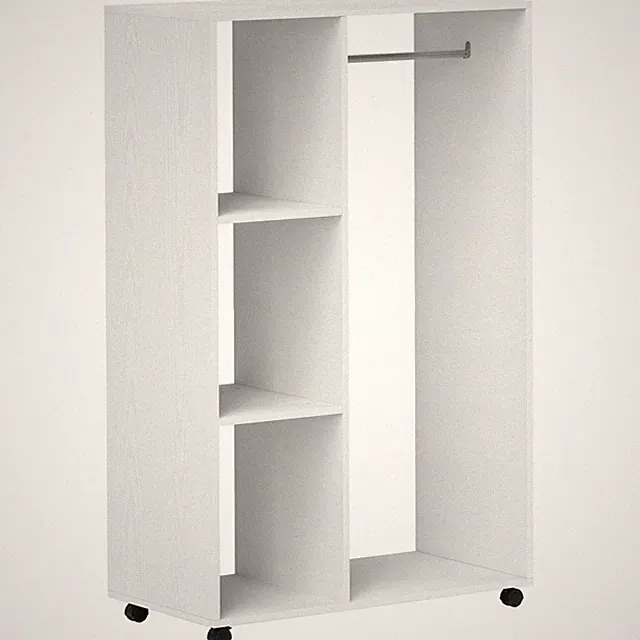 SONNENH Kleiderschrank 80 x 40 x 128 cm mit Rollen