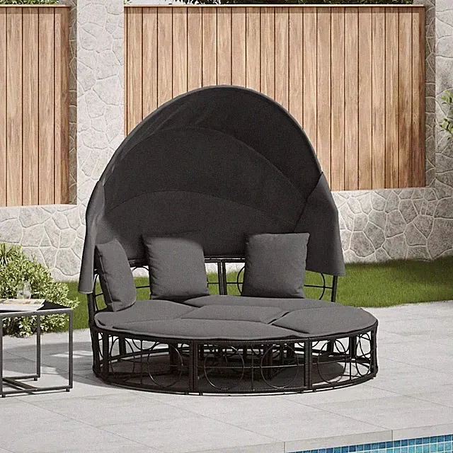 Sonneninsel Outdoor Gartenmuschel Sonnenliege 2 Personen Lounge Muschel Outdoor