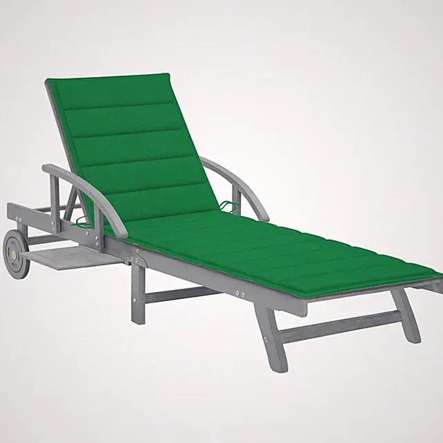 Sonnenliege Gartenliege mit Auflage Rollen Relaxliege Rollenliege Garten Liege