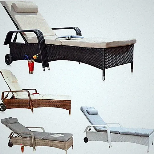 Sonnenliege Gartenliege Rattan Loungeliege Relaxliege Terrassenliege Polyrattan