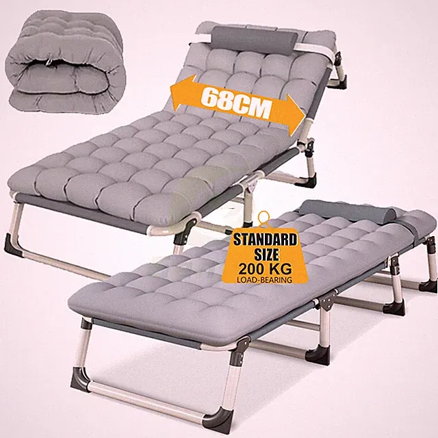 Sonnenliege Klappbar Gartenliege Strandliege mit Kissen für Erwachsene & Kinder