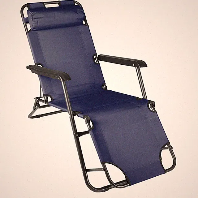 Sonnenliege klappbar Relaxliege Liegestuhl navy Klappliege Stahl blau