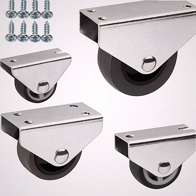 SOTECH 4er Set Bockrollen PASSAU Ø 25-50 mm belastbar bis 140 Kg inkl. Schrauben