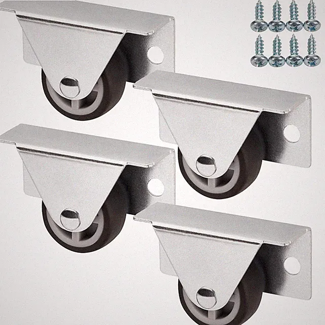 SOTECH 4er Set Bockrollen TRIER Ø 30 mm Rollen Seitenmontage inkl. Schraubenset