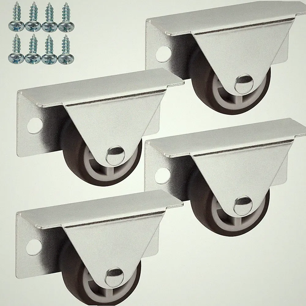 SOTECH 4er Set Bockrollen TRIER Ø 30 mm Seiten-Montage Rollen inkl. Schrauben
