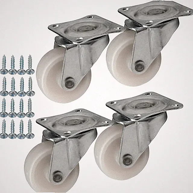 SOTECH 4er Set Lenkrollen MAINZ Ø 30-38 mm belastbar bis 60 Kg inkl. Schrauben