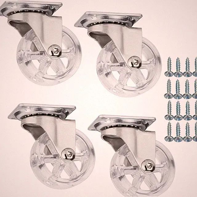 SOTECH 4er Set Lenkrollen RAPID Ø 50-75 mm belastbar bis 140 Kg inkl. Schrauben