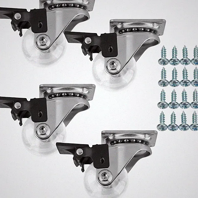 SOTECH 4er Set Lenkrollen SWIFT Ø 35-75 mm belastbar bis 140 Kg inkl. Schrauben