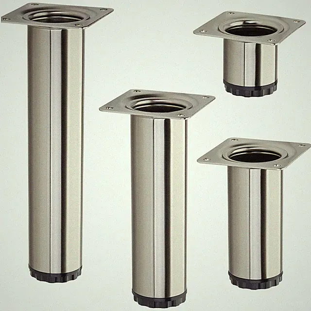 SOTECH Möbelbeine BRAVO H 50 - 200 mm Edelstahloptik belastbar 50 kg je Möbelfuß