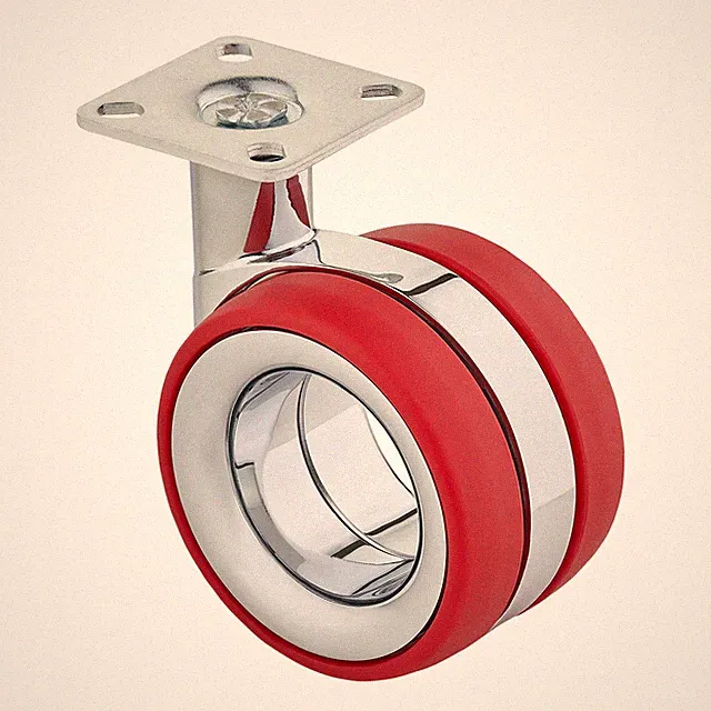 SOTECH Premium Möbelrolle Düsseldorf Ø 75 mm Höhe 98,5 mm Designlenkrolle Rolle