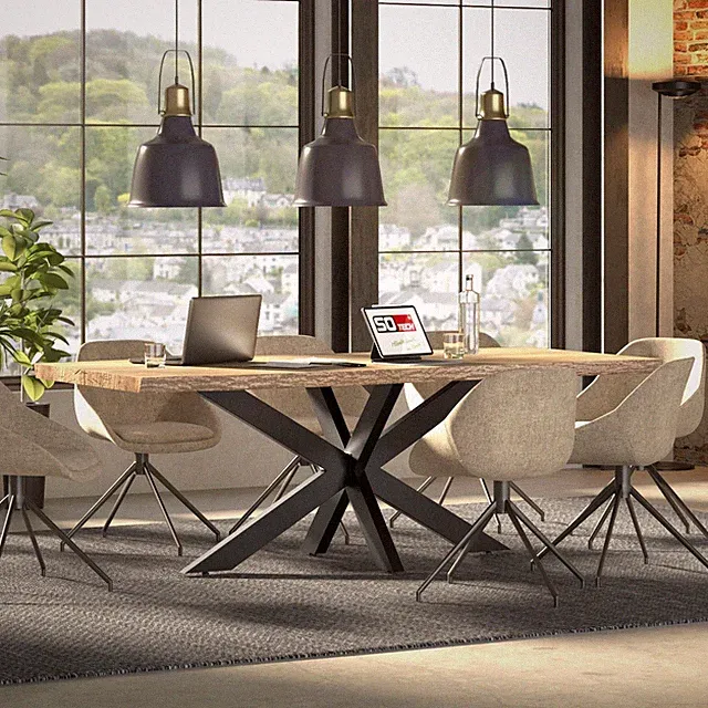 SOTECH Tischgestell SPIDER Stahl Tischkufen X-Tisch Untergestell Kreuzgestell