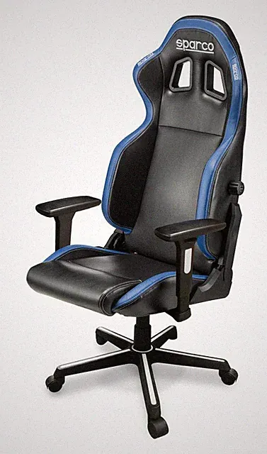 Sparco ICON Bürostuhl Verstellbarer Gaming-Sitz Schwarz/Blau