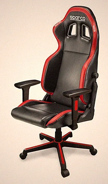 Sparco ICON Bürostuhl Verstellbarer Gaming-Sitz Schwarz/Rot