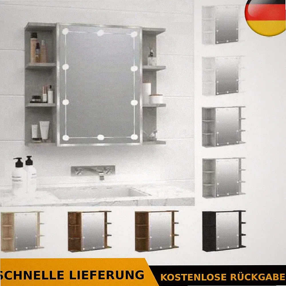 Spiegelschrank LED Badspiegel Wandschrank Badezimmerschrank Spiegel 2026