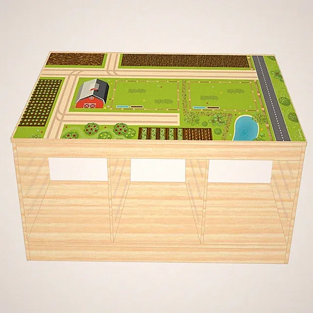 Spielfolie/ Möbelfolie für IKEA TROFAST HOLZ Bauernhof Aufkleber Sticker Kinderz