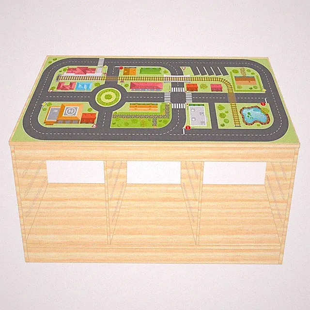 Spielfolie/ Möbelfolie für IKEA TROFAST HOLZ Stadtleben Aufkleber Sticker Kinder
