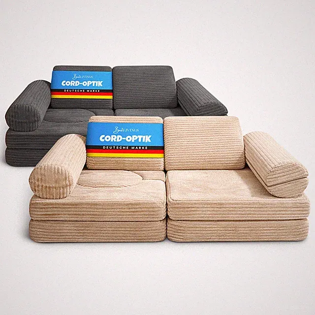 Spielsofa 11 tlg. Spielcouch Kindersofa modular ÖKO-Tex Bezug Kindercouch Sofa