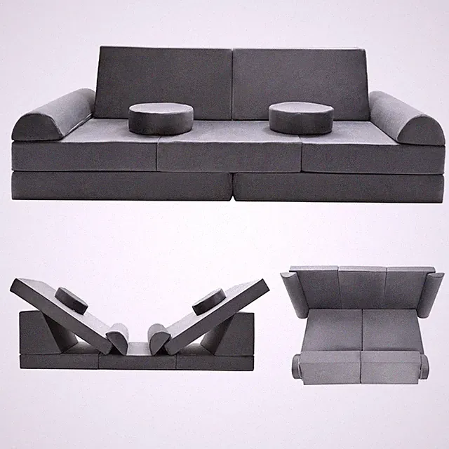 Spielsofa für Kinder, 10-teiliges modulares Kreative Stapelsteine Kindersofa