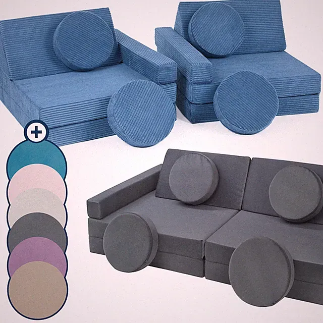 Spielsofa Modulsofa Spielmöbel modulares Kindersofa Familienmöbel Bausteine-Set