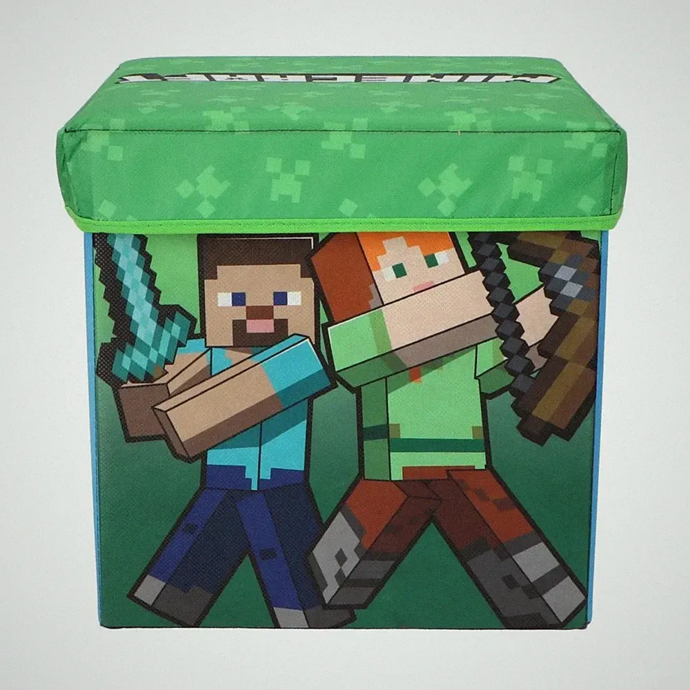 Spielzeugkiste | Sitzhocker | Spielzeug | Aufbewahrung | Für Kinder | MINECRAFT