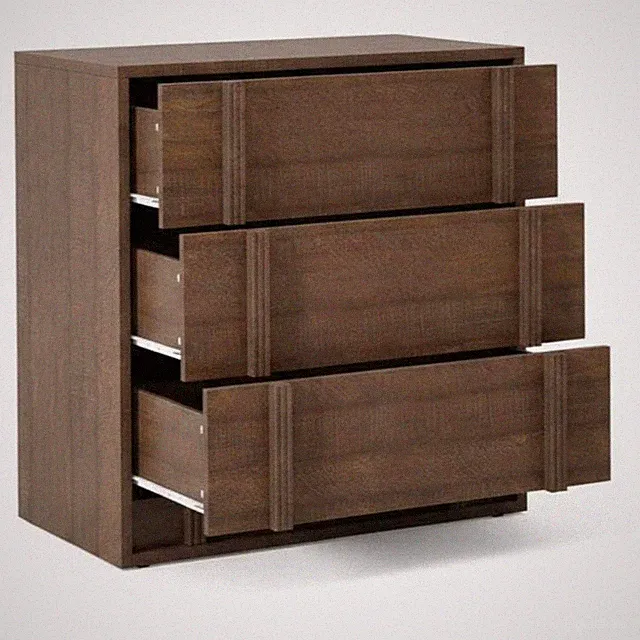 Stabile Kommode Holz Vertikal Griff 3-5 Schubladen Für Wohnzimmer & Schlafzimmer