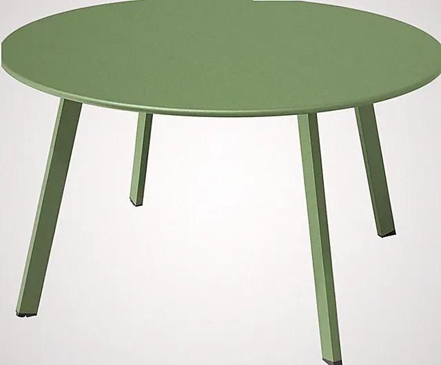 Stahl Beistelltisch Salbeigrün 70x70x45cm Couchtisch Zeitgenössisch