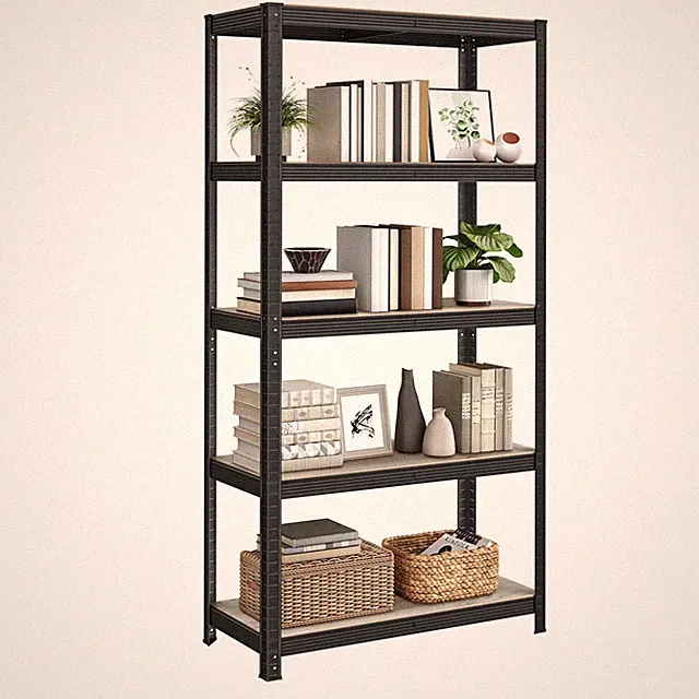 Standregal, Bücherregal, Lagerregal, 5 Ablagen, verstellbar, 40 x 90 x 180 cm...