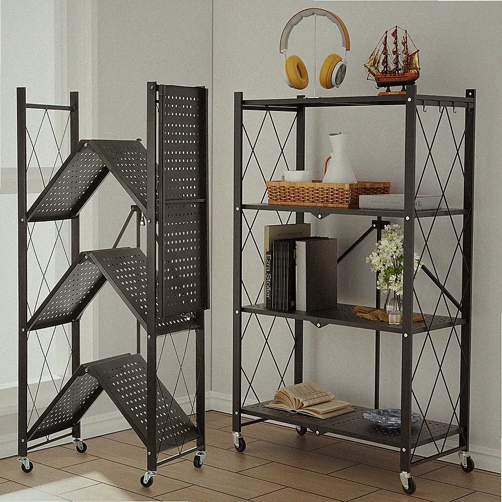 Standregal Lagerregal Metall Regal 3/5 Etagen Bücherregal Küchenregal mit Rollen