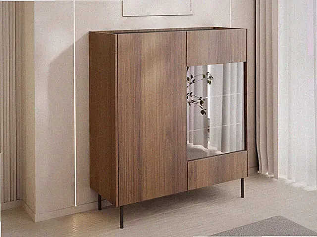 Standvitrine Ibigow W97 Vitrinenschrank Hochschrank Bücherschrank Kollektion M24