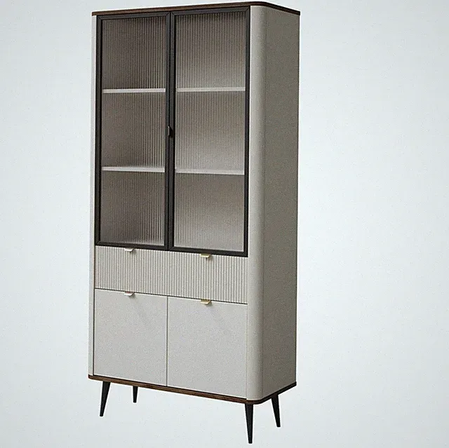 Standvitrine Marly Glasvitrine 90x40x191cm Farbe wählbar 4-türig
