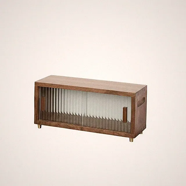 Stapelbare Vitrine mit Riffelglastüren Staubdicht G Sie Chirr-Organizer