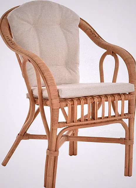 Stapelbarer Rattansessel Linda Rattanstuhl Korbstuhl (Gestäbt, Terracotta)